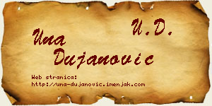 Una Dujanović vizit kartica